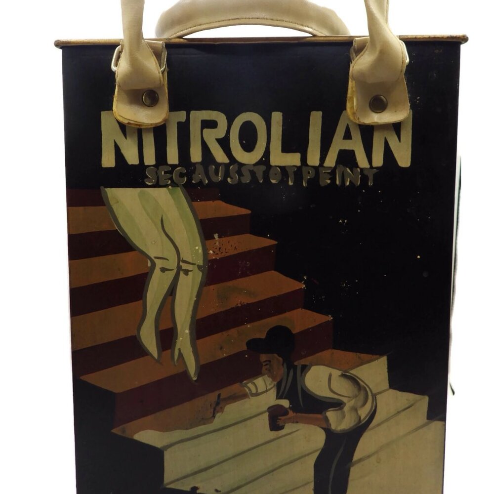 Unique Tole Painting Metal Handbag/ Tote/ Nitrolian Paint Company